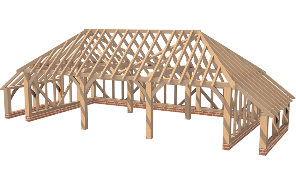 3 Car Oak Framed Garages | Bespoke 3 Bay Garages | Greenacre Oak